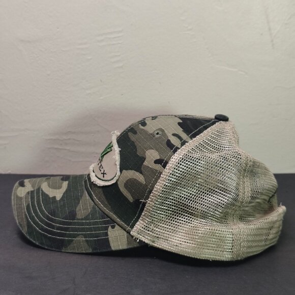 Vortex Optics Mesh Hat Cap Snap Back Camo Distressed Patch Logo Adjustable Mens - Picture 3 of 10